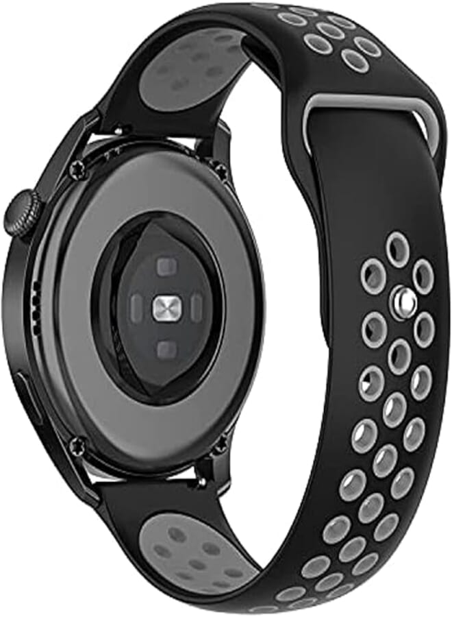 CoolCat ClickAE 22MM Strap/Band for Amazfit GTR 47mm/GTR 2/GTR 2e/ GTR3 / GTR4 /Amazfit Pace/Amazfit Stratos/Stratos 2/Stratos 3 /Amazfit 2/2s/Amazfit Nexo (Black Grey), unisex_adult